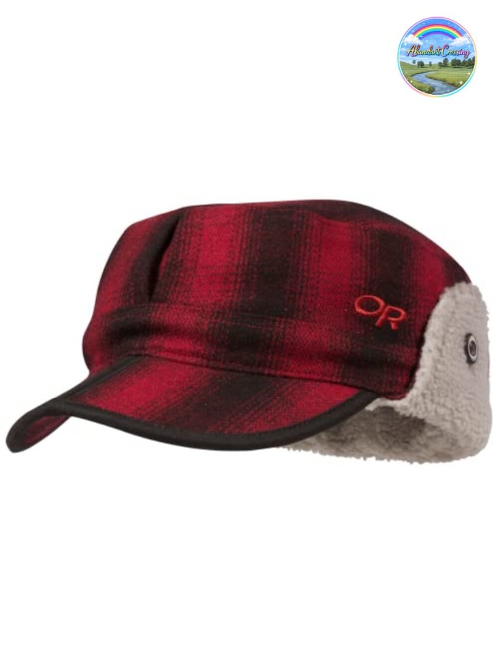 Wool Blend Trapper Hat with Ear Flaps Plaid Winter Outdoor Cap